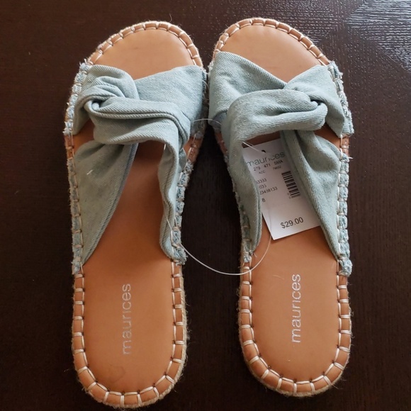 Maurices Shoes - Blue gray espadrilles sandles